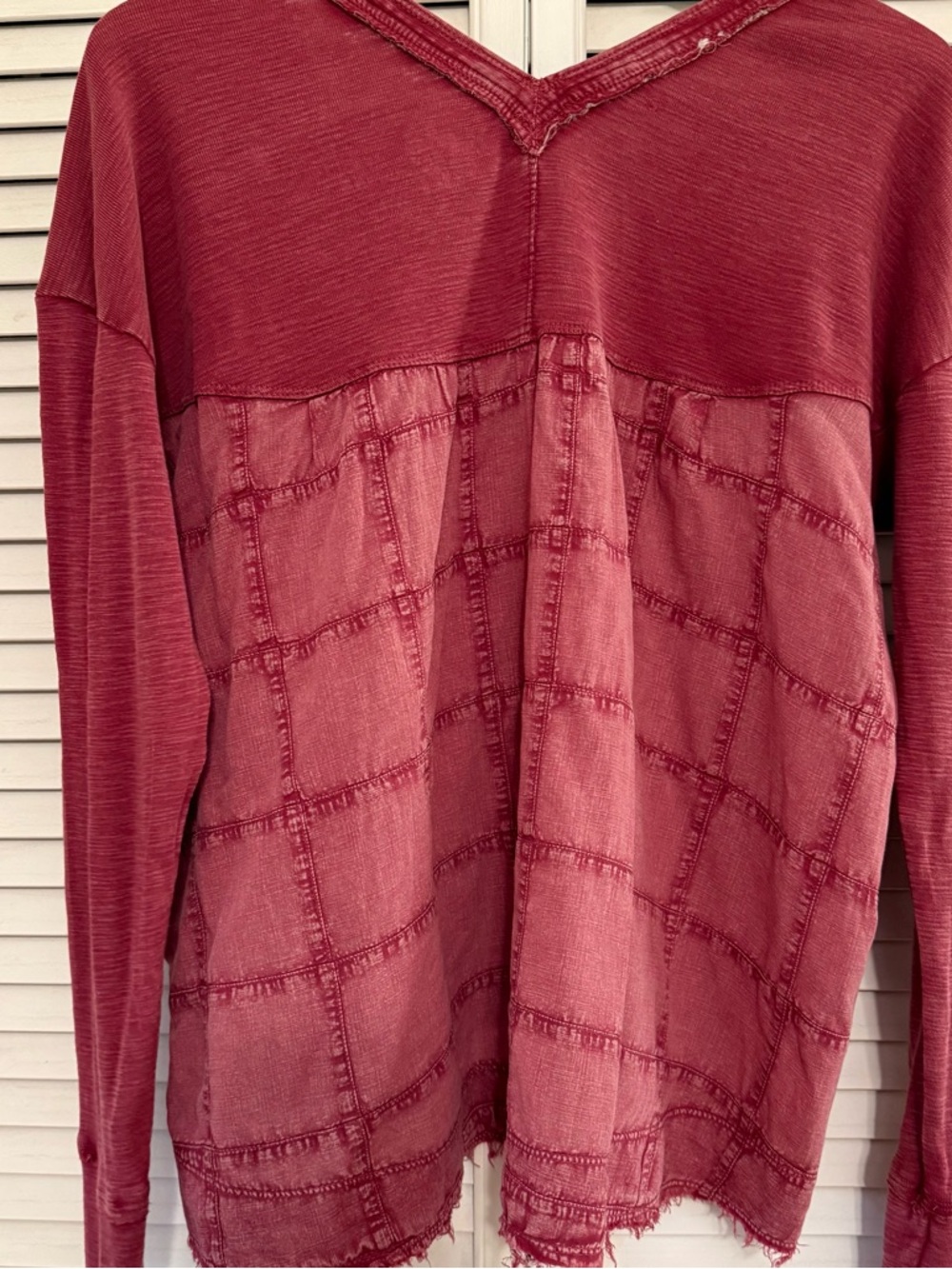 ANTHROPOLOGIE Pilcro Vintage-washed Oversized Henley Top - Picture 5 of 8